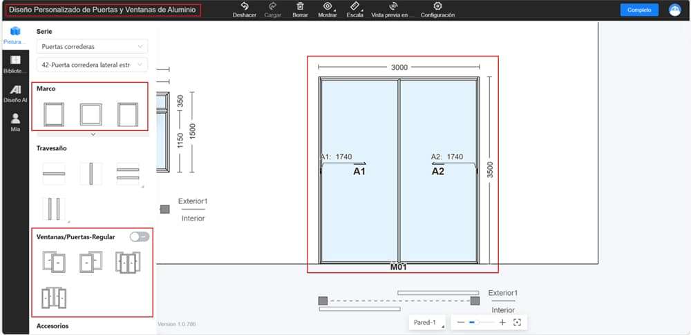 Personalización de acabados y nuevas funciones para Puertas y Ventanas de aluminio en diseño 3D con AiHouse